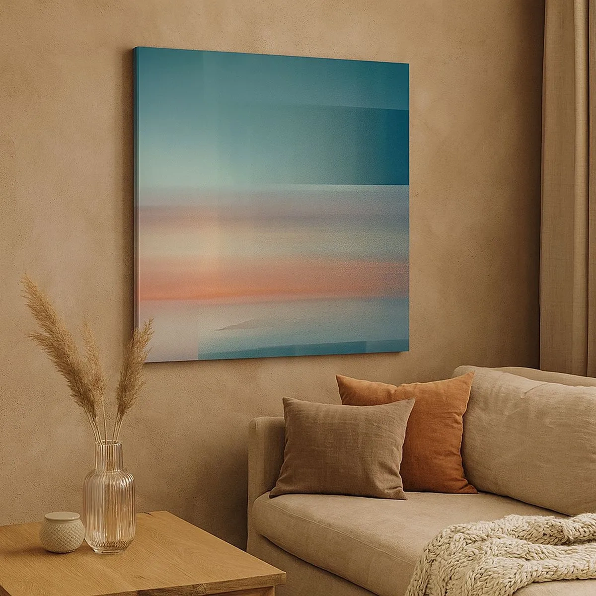 Bild auf Leinwand - Leinwandbild - Abstraktion: Lichtwellen - 30x30 cm