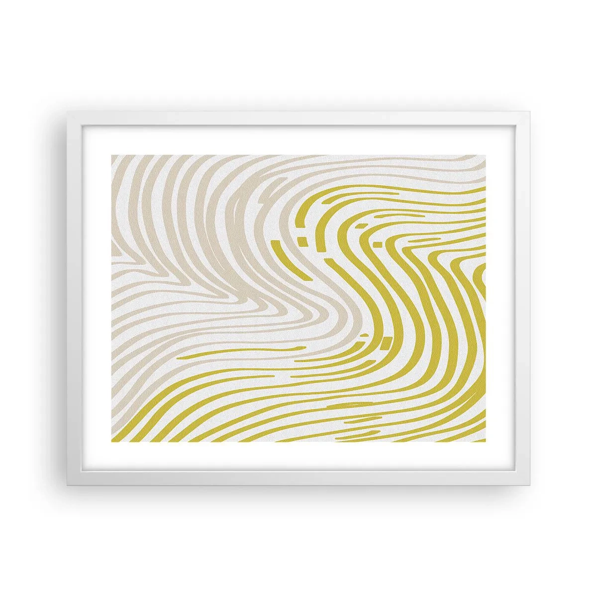 Poster in einem weißen Rahmen - Komposition mit sanfter Biegung - 50x40 cm