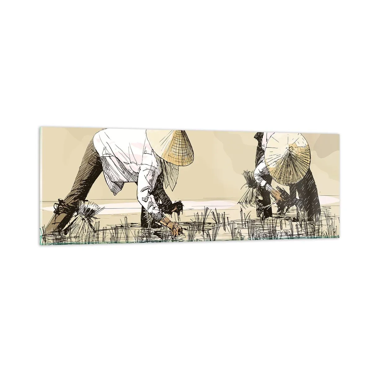 Glasbild - Bild auf glas - Erfolgreiche Ernte - 90x30 cm