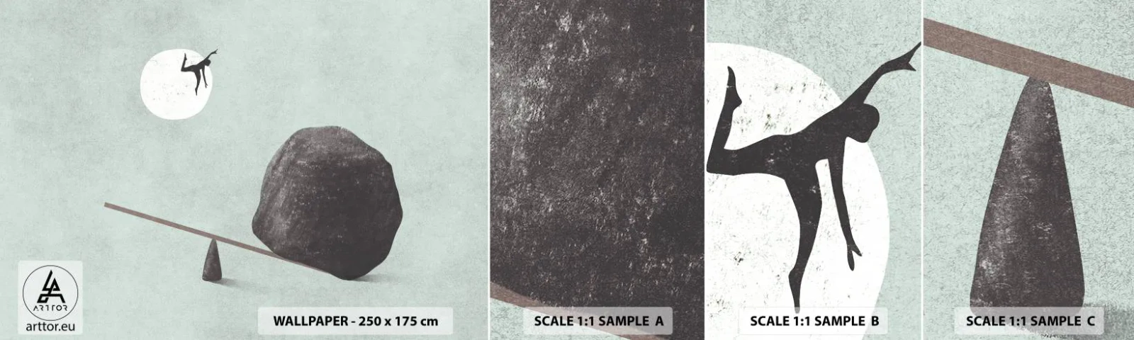 Fototapetenmuster Standard Eco - Erfüllte Träume - Abstraktion, Stück, Mann - 100x30 cm