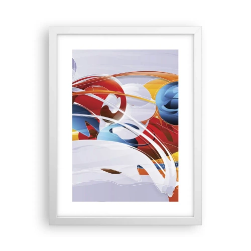 Poster in einem weißen Rahmen - Der Tanz der Elemente - 30x40 cm