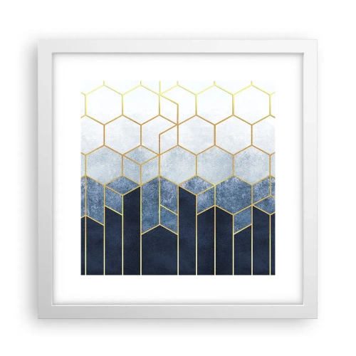 Poster in einem weißen Rahmen - Komposition im synkopischen Rhythmus - 30x30 cm