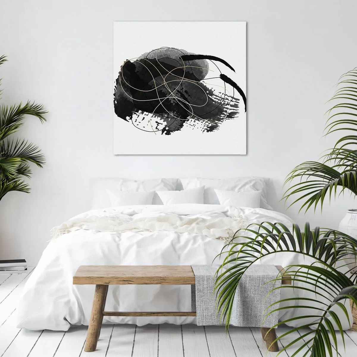 Bild auf Leinwand - Leinwandbild - Aus Schwarz entstanden - 40x40 cm