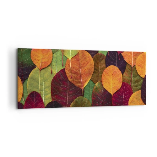 Bild auf Leinwand - Leinwandbild - Herbstmosaik - 100x40 cm