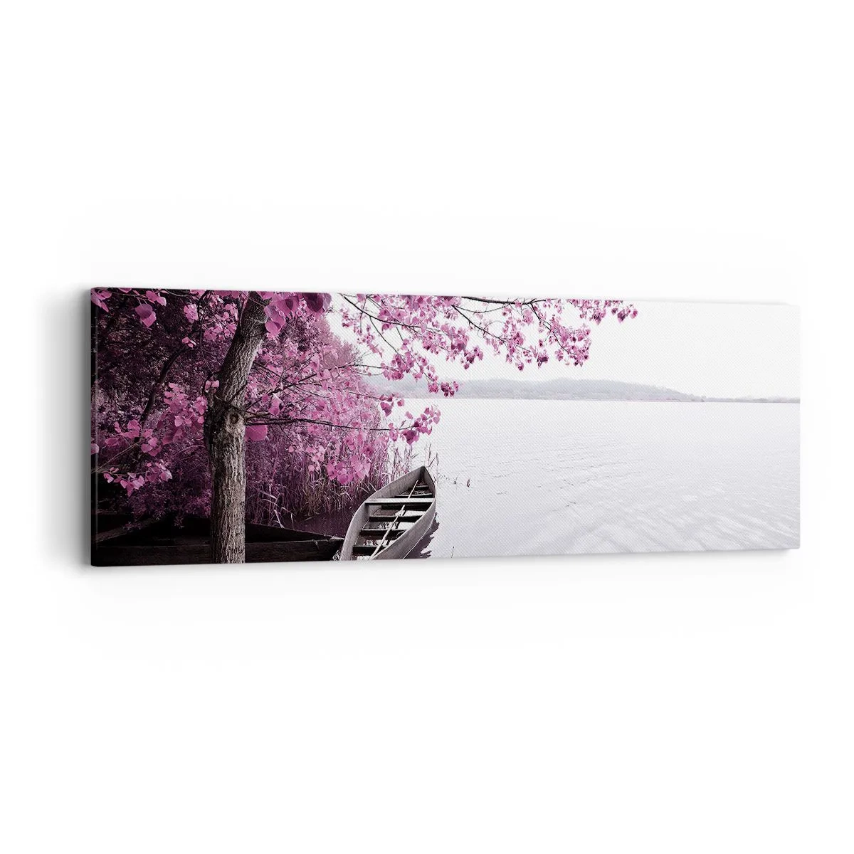 Bild auf Leinwand - Leinwandbild - In rosa Stille - 90x30 cm