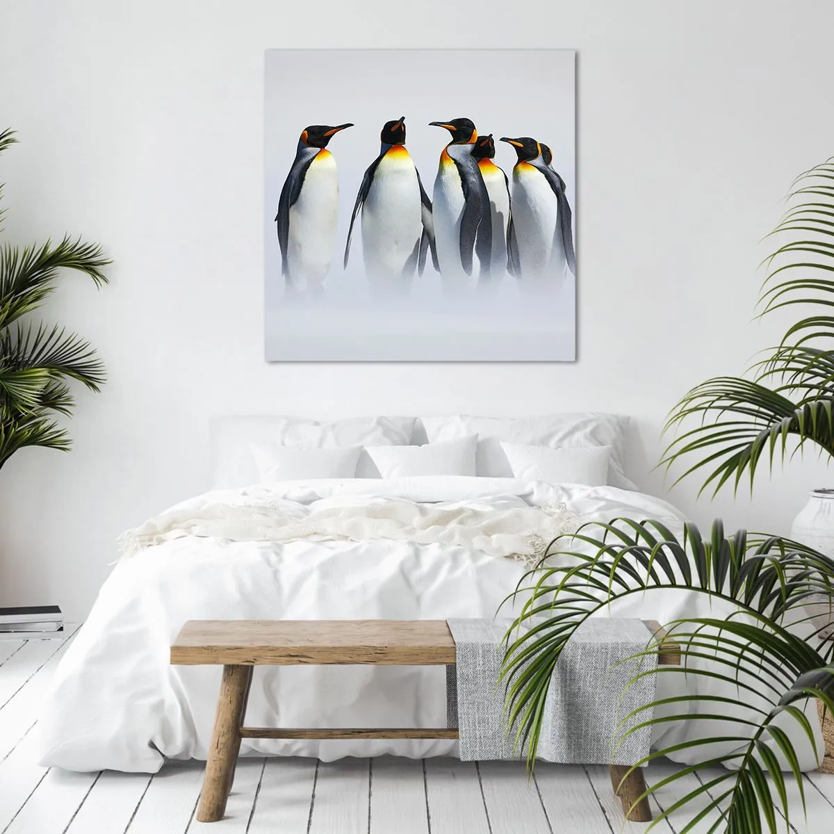 Bild auf Leinwand - Leinwandbild - Treffen in Abendkleidern - 70x70 cm