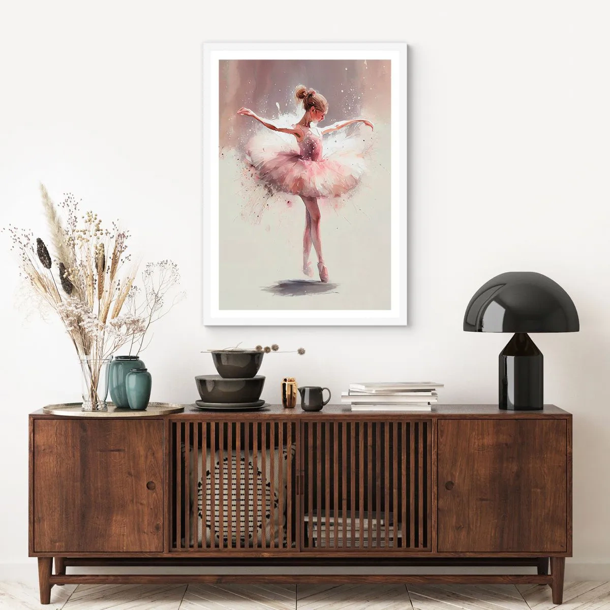 Poster in einem weißen Rahmen - Wie ein junger Vogel - 70x100 cm