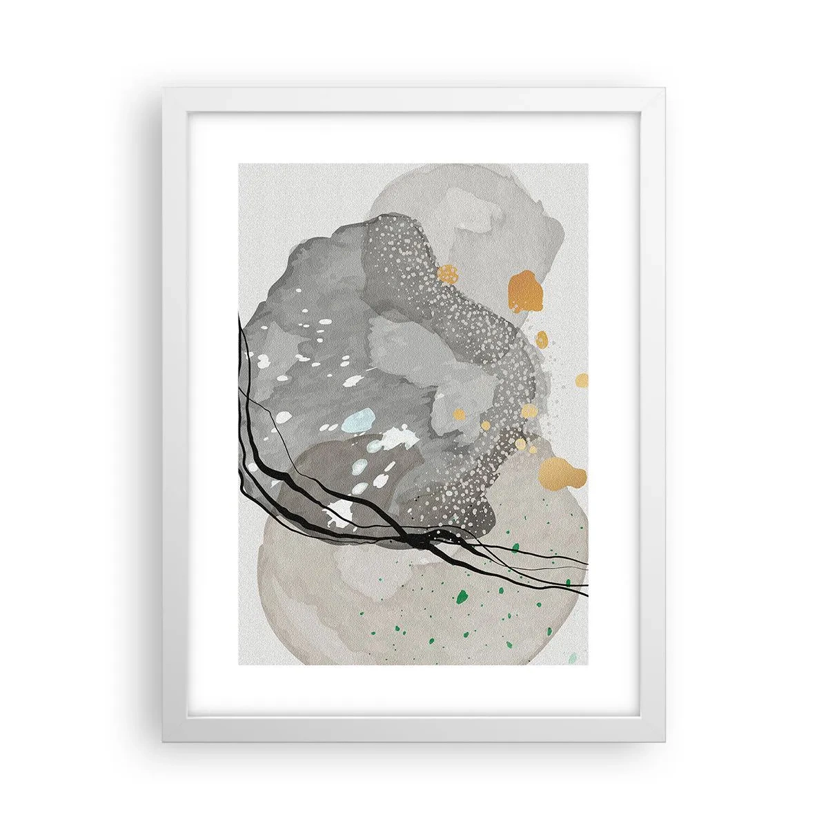 Poster in einem weißen Rahmen - Organische Komposition - 30x40 cm