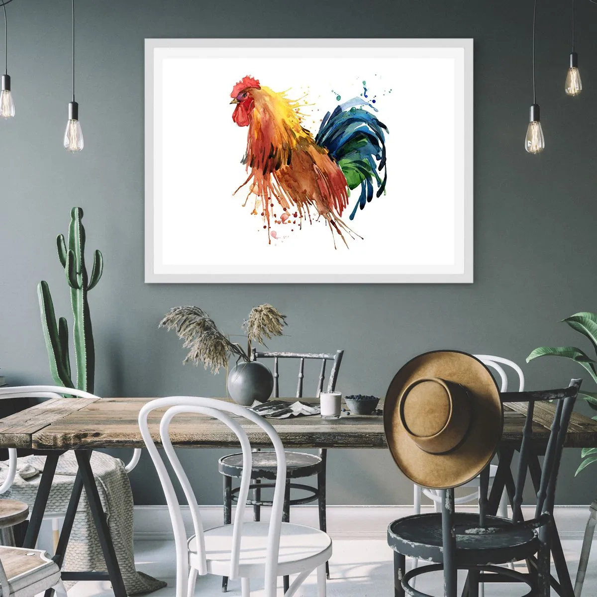 Poster in einem weißen Rahmen - Königliches Gewand, königlicher Stolz - 50x40 cm