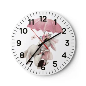 Wanduhr - Glasuhr - Das ist eben Liebe - 30x30 cm