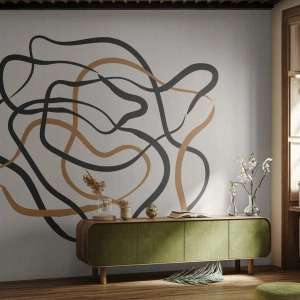 Fototapete Standard Eco - Alles ging schief - Boho, Abstraktion, Linien - 500x350 cm