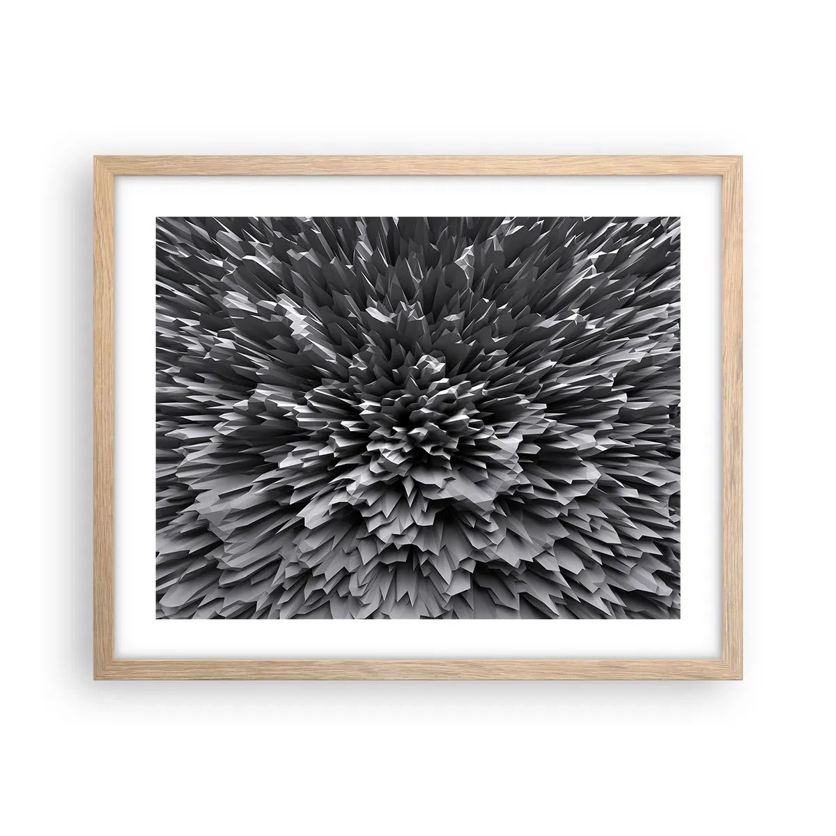 Poster in einem Rahmen aus heller Eiche - Härter kann es nicht werden - 50x40 cm