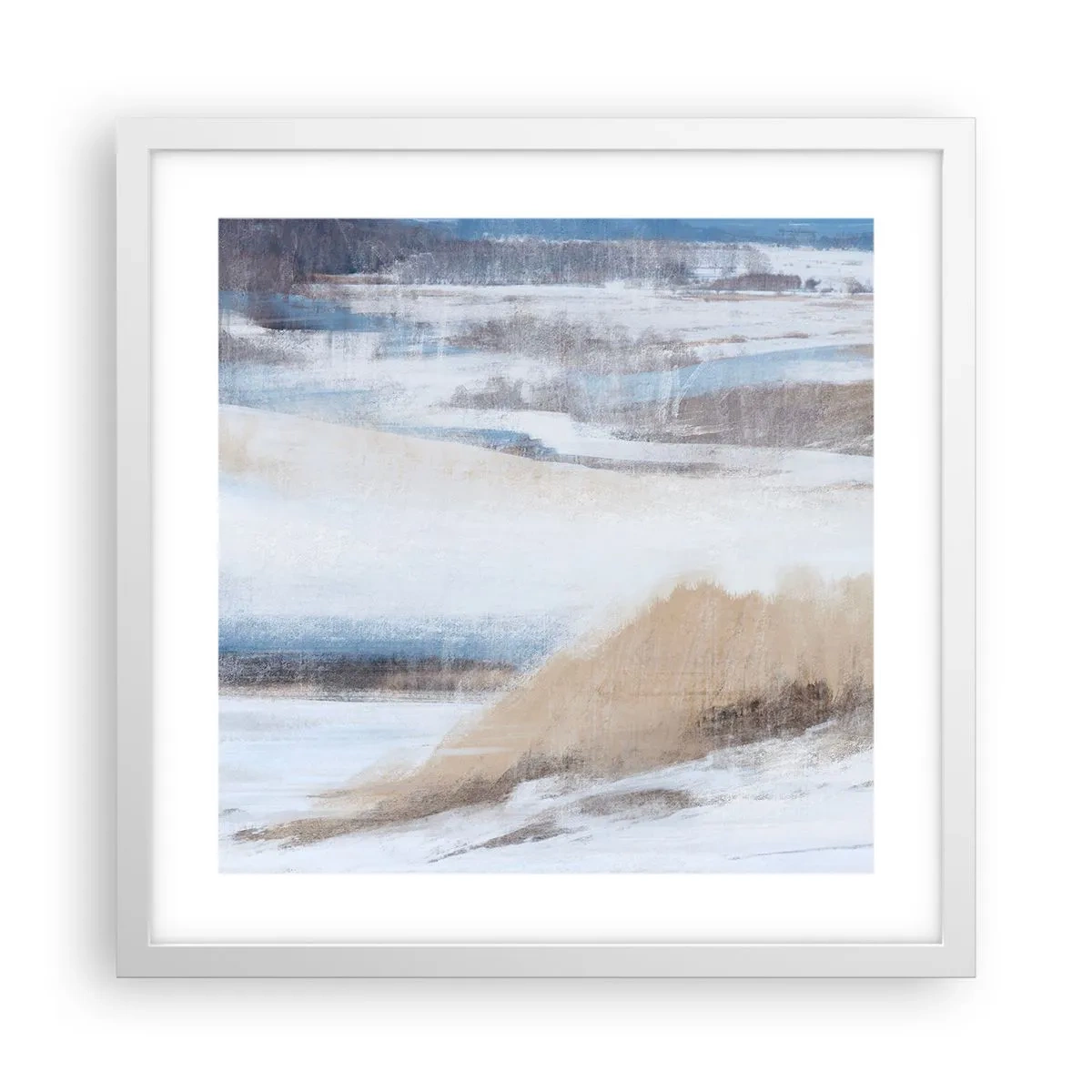 Poster in einem weißen Rahmen - Winterkomposition - 40x40 cm