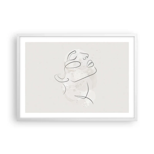 Poster in einem weißen Rahmen - Die Umrisse eines Traums - 70x50 cm