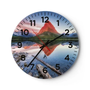 Wanduhr - Glasuhr - Hitze und Kälte - 30x30 cm