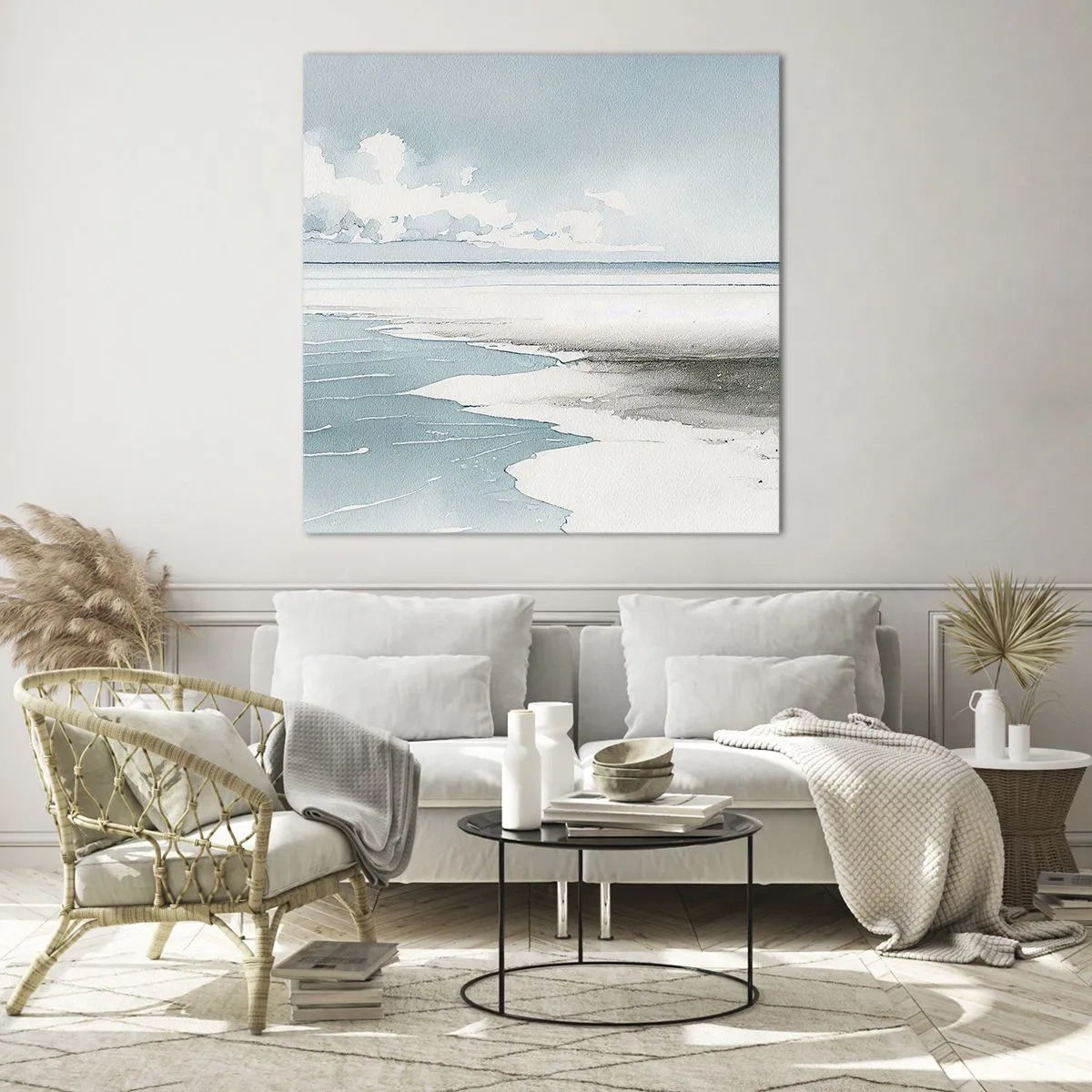 Glasbild - Bild auf glas - Sanfte Flut - 40x40 cm