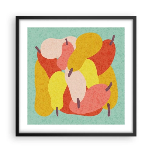 Poster in einem schwarzem Rahmen - Probieren Sie die Sommersonne - 50x50 cm