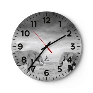Wanduhr - Glasuhr - Grau ist schön - 40x40 cm