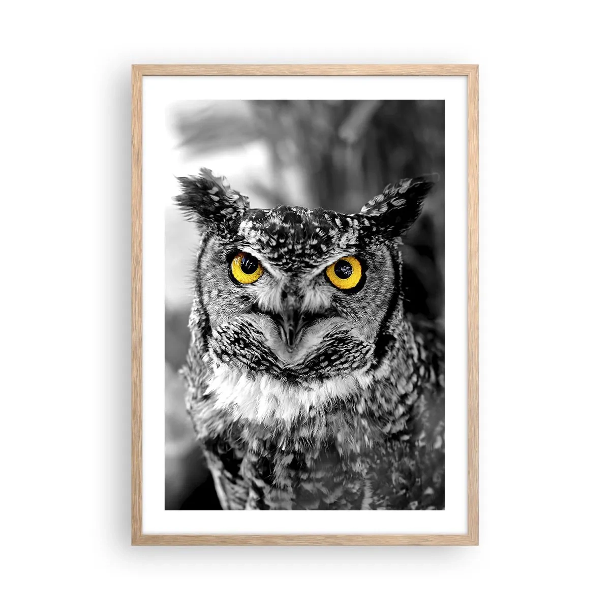 Poster in einem Rahmen aus heller Eiche - Nichts wird sich verstecken - 50x70 cm