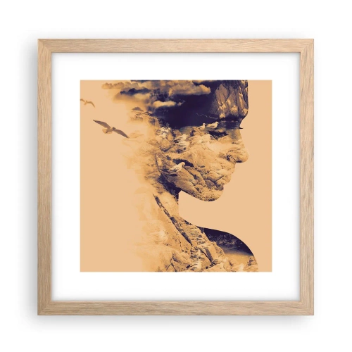 Poster in einem Rahmen aus heller Eiche - Von Natur aus schön - 30x30 cm