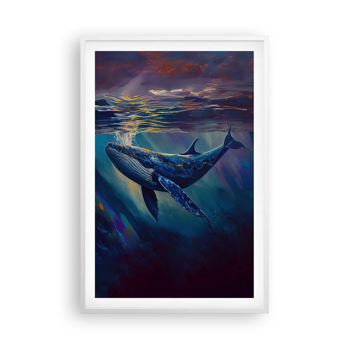 Poster in einem weißen Rahmen - Willkommen in meiner Welt - 61x91 cm