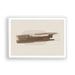 Poster in einem weißen Rahmen - Ein Hauch von Grau - 100x70 cm