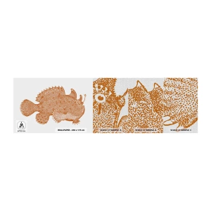 Fototapeten Muster Premium Canvas - Es ist also doch ein Fisch - Meeresfisch, Ozean, Strand - 100x30 cm