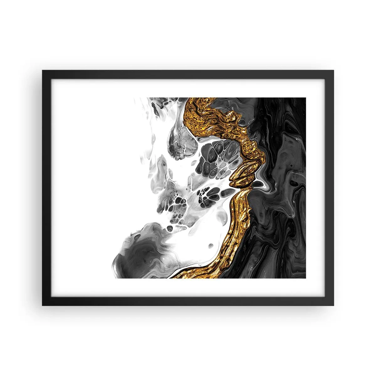Poster in einem schwarzem Rahmen - Organische Komposition - 50x40 cm
