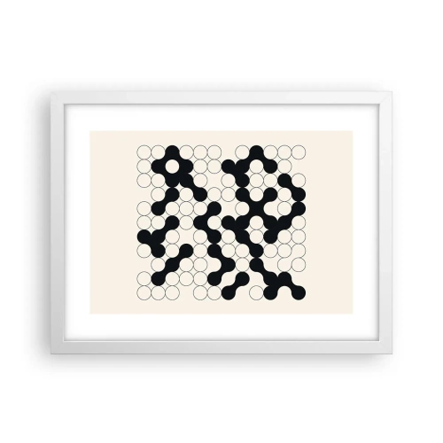 Poster in einem weißen Rahmen - Chinesisches Spiel – Variation - 40x30 cm