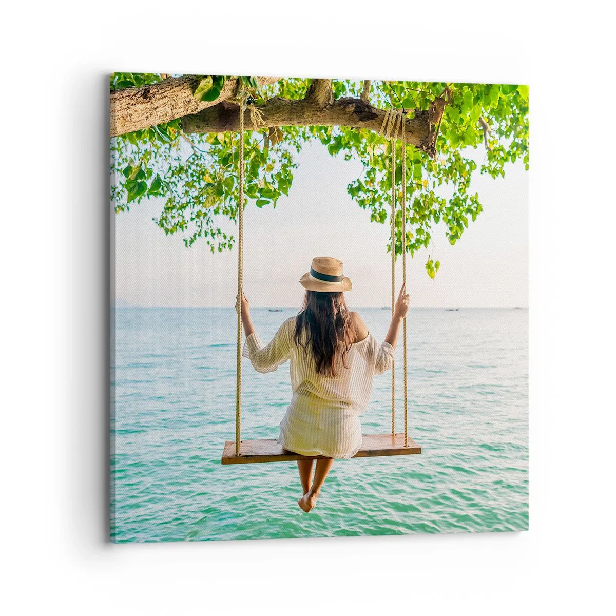 Bild auf Leinwand - Leinwandbild - Das Leben ist wunderschön - 70x70 cm