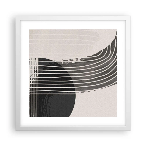 Poster in einem weißen Rahmen - Hin und zurück - 40x40 cm