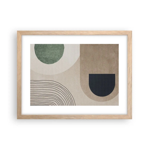 Poster in einem Rahmen aus heller Eiche - Sanftheit des Ovals - 40x30 cm