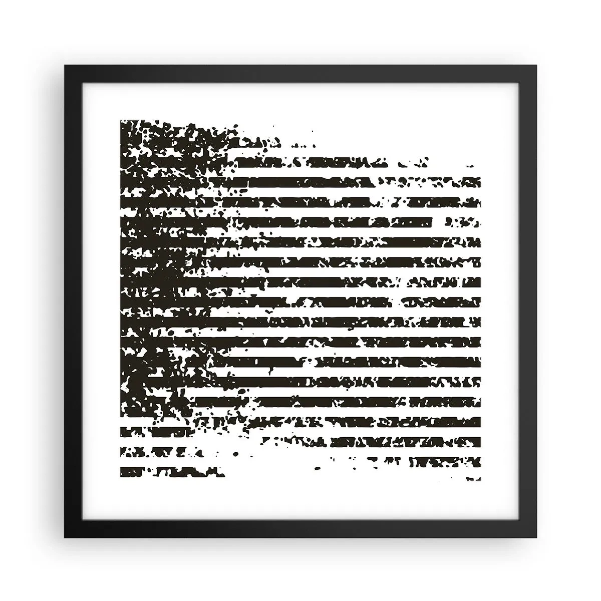 Poster in einem schwarzem Rahmen - Rhythmus und Rauschen - 40x40 cm