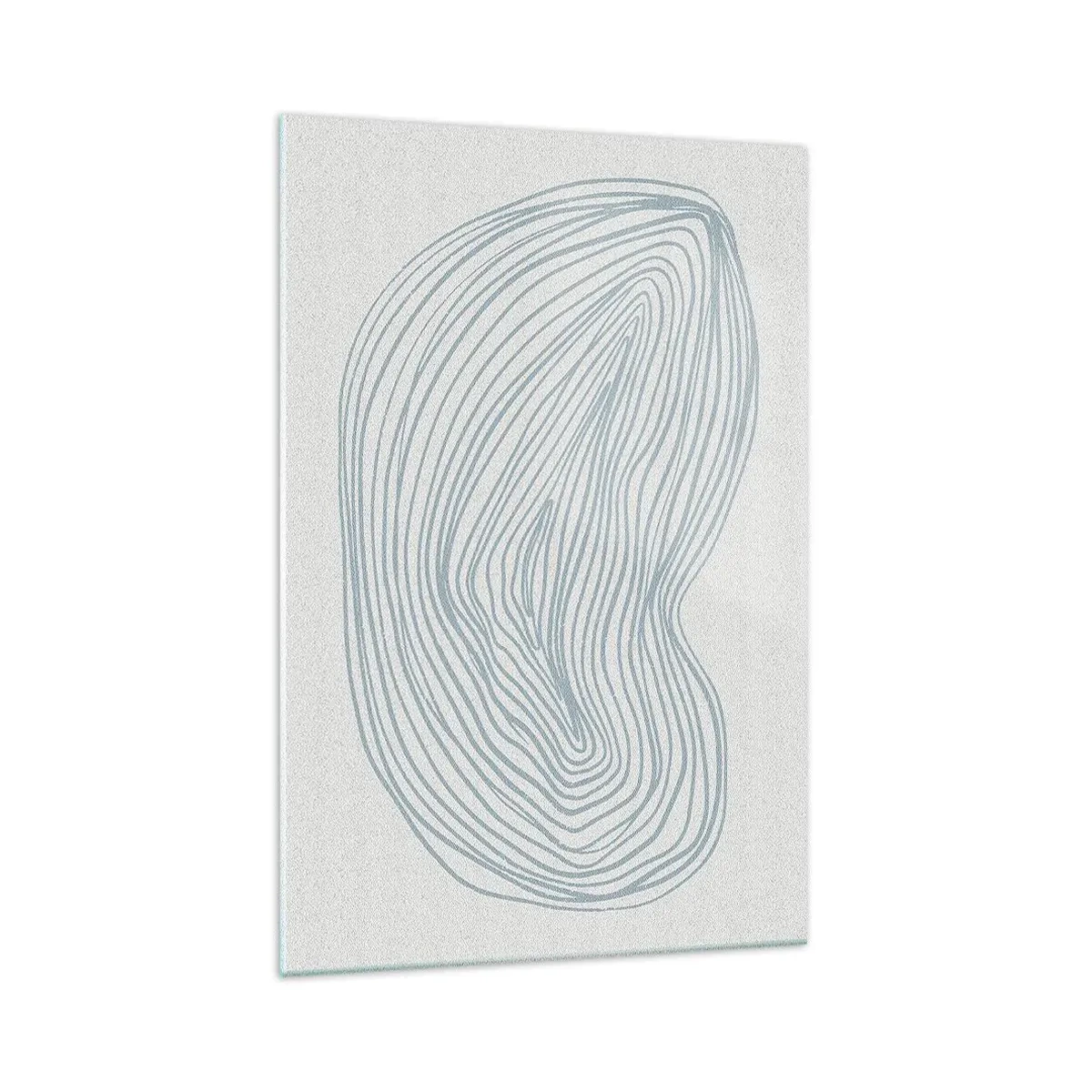 Glasbild - Bild auf glas - Abstraktes Wellenmotiv in zartem Blau - 70x100cm - Das Lächeln der Wassertropfen - Moderne Wanddekoration für Wohnzimmer und Schlafzimmer ARTTOR