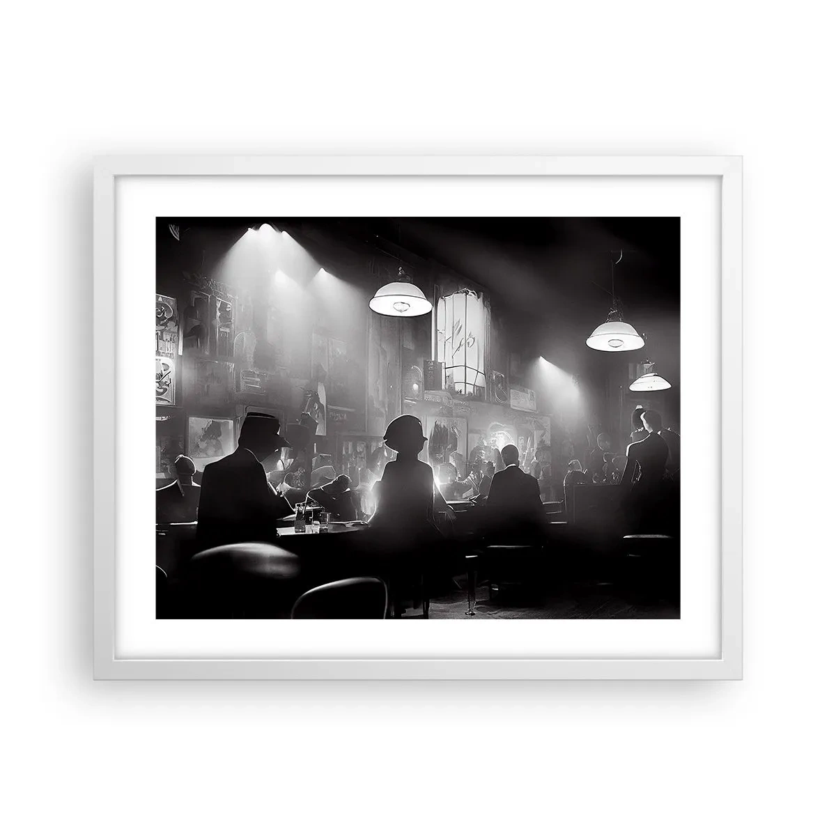 Poster in einem weißen Rahmen - In Jazz-Atmosphäre - 50x40 cm