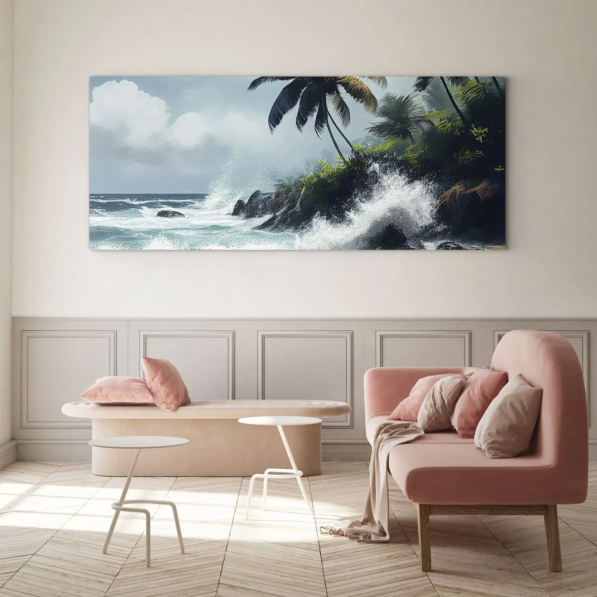 Glasbild - Bild auf glas - Am tropischen Ufer - 100x40 cm