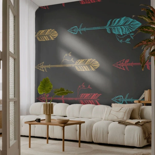 Selbstklebende Fototapete Deluxe Sticker - In der Verordnung - Abstraktion, Boho, Pfeil - 100x70 cm