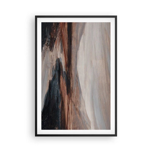 Poster in einem schwarzem Rahmen - Ruhiges Tal - 61x91 cm