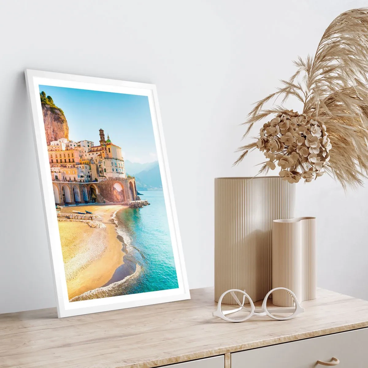 Poster in einem weißen Rahmen - Die Stadt ist unglaublich - 70x100 cm