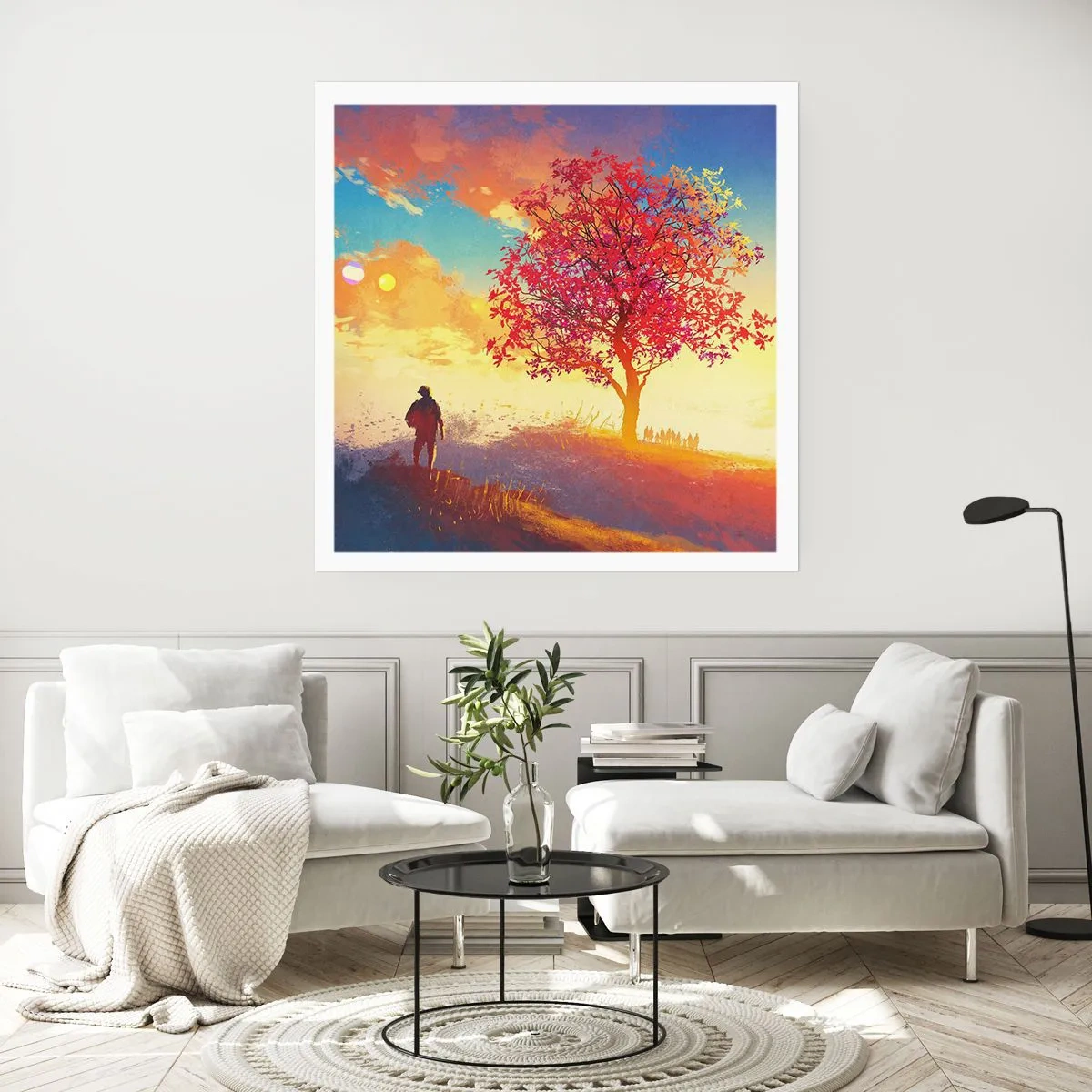 Poster - Pilger am Ziel - 50x50 cm