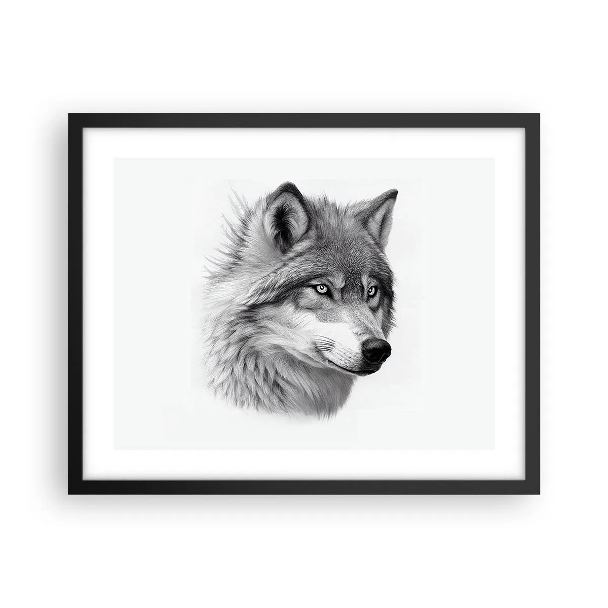 Poster in einem schwarzem Rahmen - Alpha – ohne Zweifel - 50x40 cm