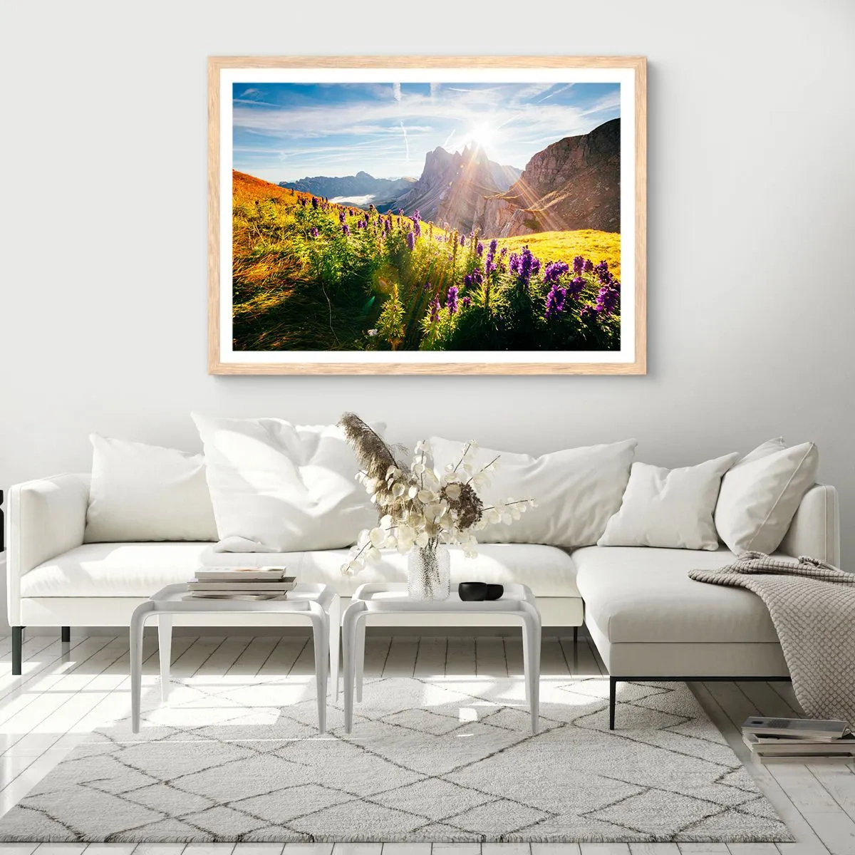 Poster in einem Rahmen aus heller Eiche - Das geheime Leben der Kräuter - 40x30 cm