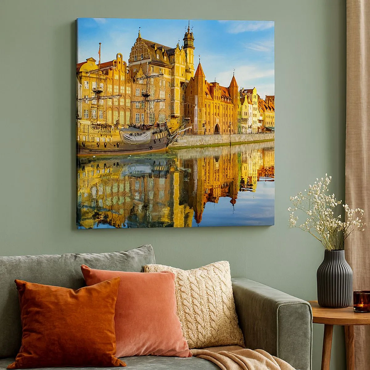 Bild auf Leinwand - Leinwandbild - Ein Spiegelbild der Vergangenheit - 30x30 cm