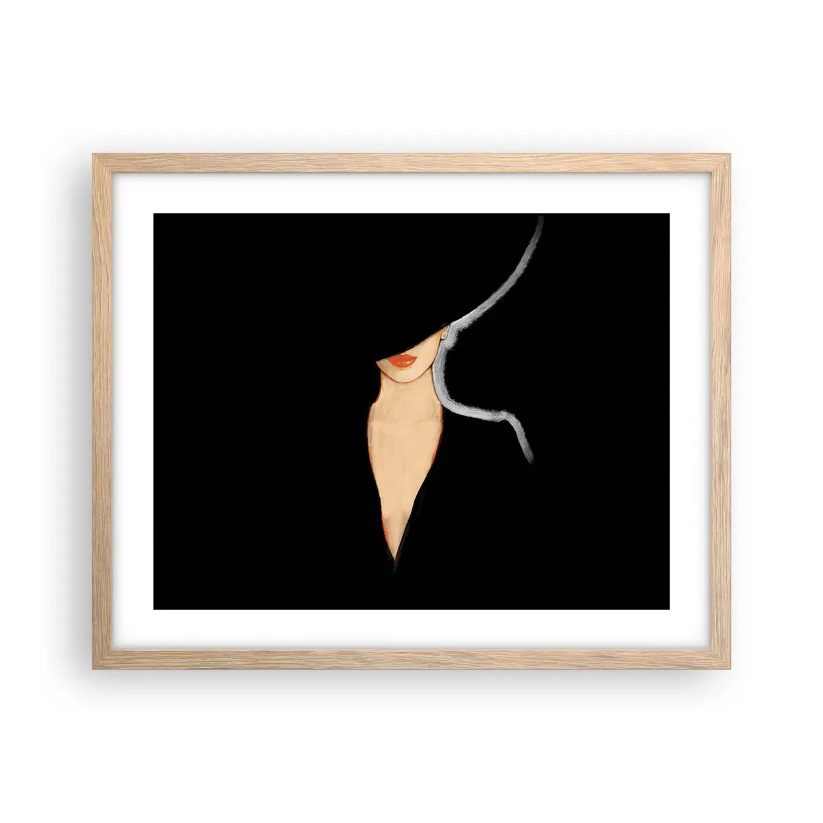 Poster in einem Rahmen aus heller Eiche - Eleganz und Stil - 50x40 cm