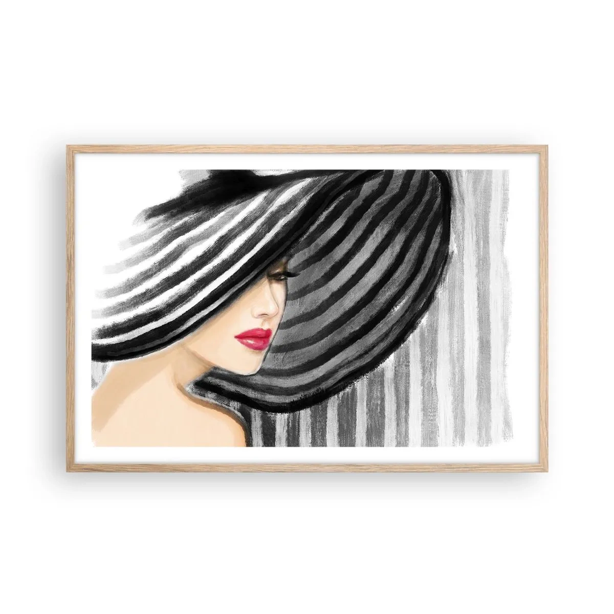 Poster in einem Rahmen aus heller Eiche - Wo soll ich dich finden? - 91x61 cm