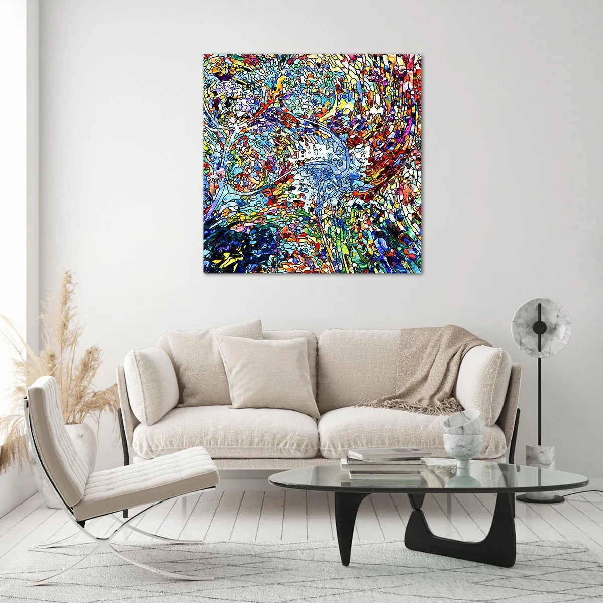 Glasbild - Bild auf glas - Glasmalerei Wassertropfen - 30x30 cm