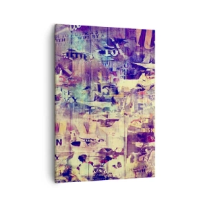 Bild auf Leinwand - Leinwandbild - Bunte abstrakte Collage mit Text und Grafiken - 50x70cm - Und das ist alles, was es geben wird - Moderne Wanddekoration für Wohnzimmer und Schlafzimmer ARTTOR