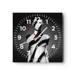 Wanduhr - Glasuhr - In Glanz und Schatten - 30x30 cm