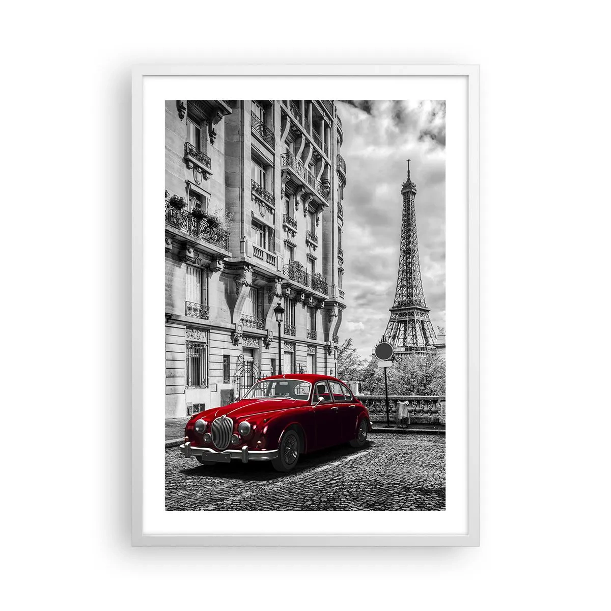 Poster in einem weißen Rahmen - Raubtier in der Stadt - 50x70 cm