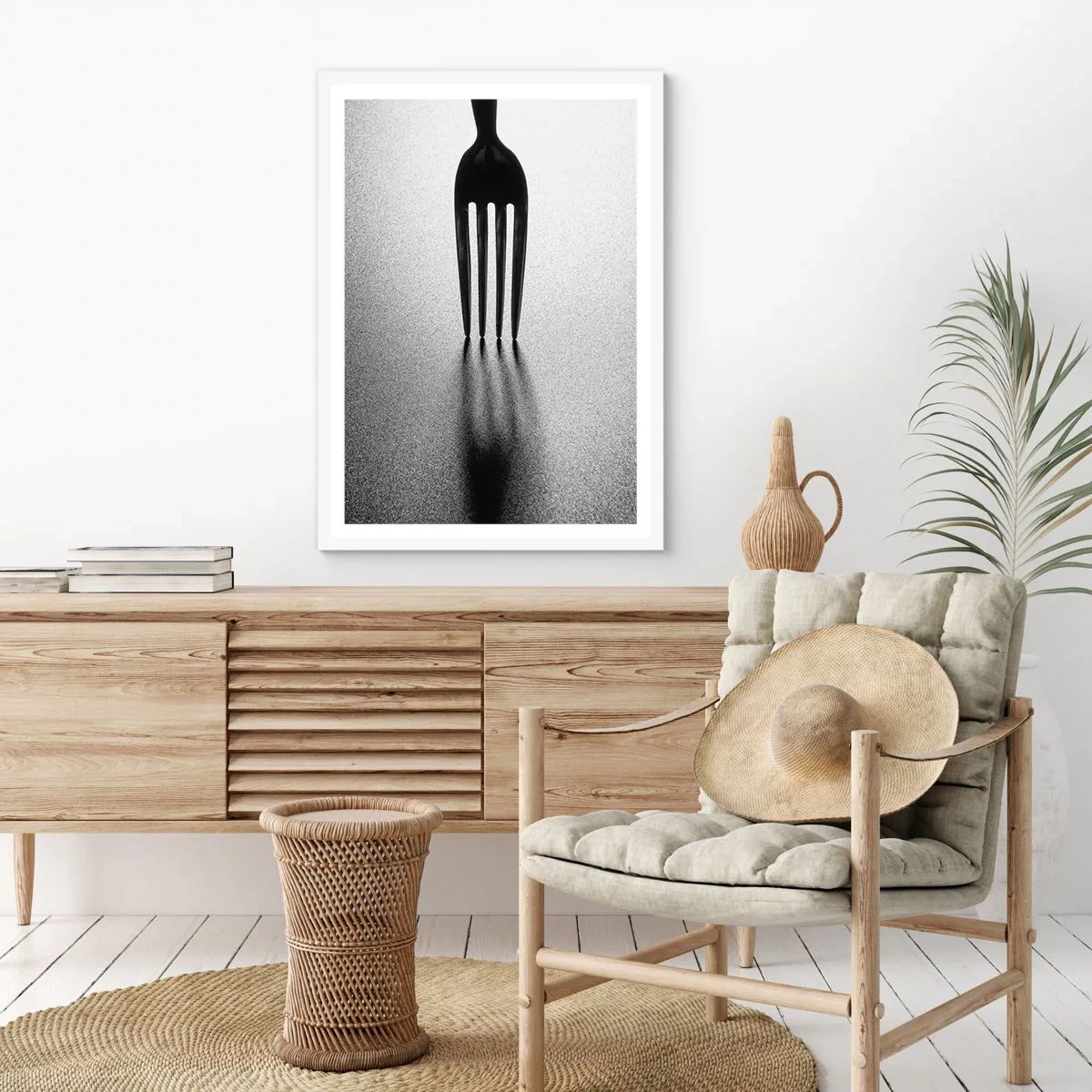 Poster in einem weißen Rahmen - Licht und Schatten - 50x70 cm
